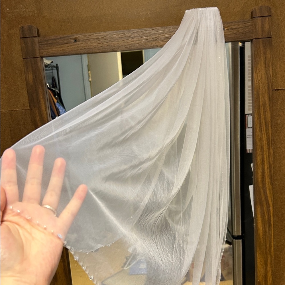 Elegant White Sheer Veil